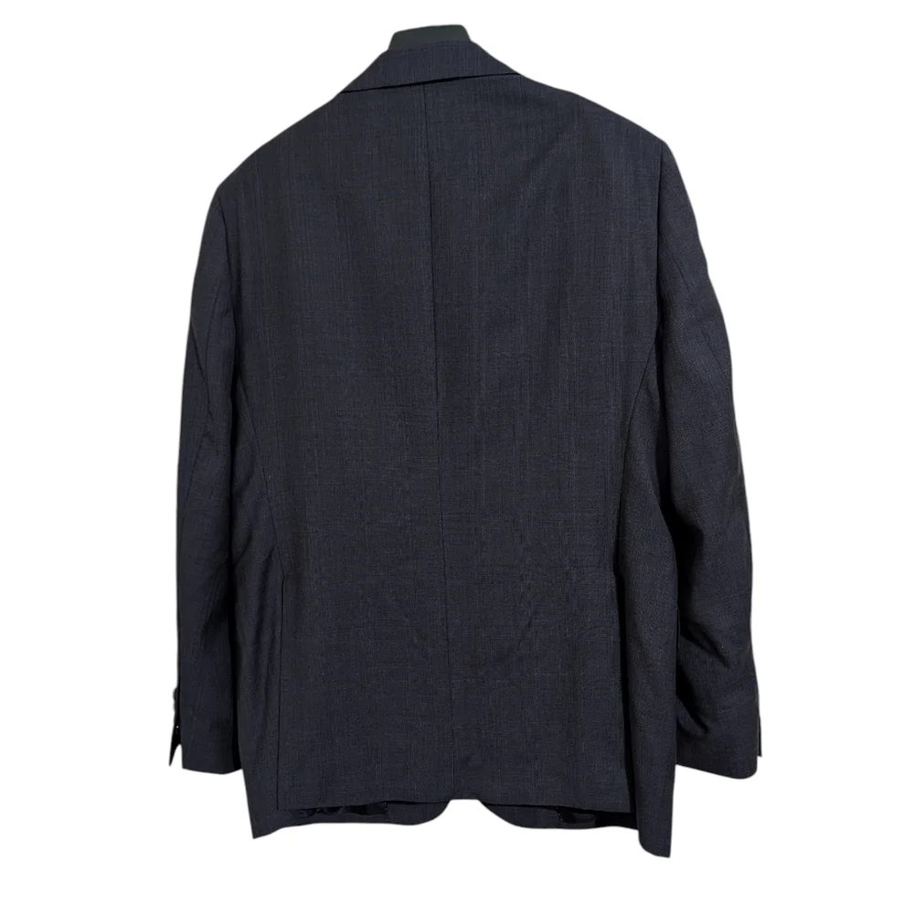 Jos A Bank Patterned Suit Jacket Blue Men's 43R Wool